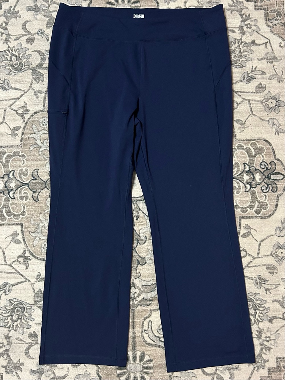 Duluth Trading NoGa Bootcut Pants Womens Plus Size 2Xx31 Blue Stretch Comfort